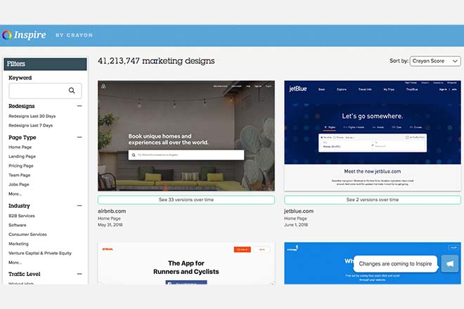 Inspire by Crayon - Inspiration Web Design