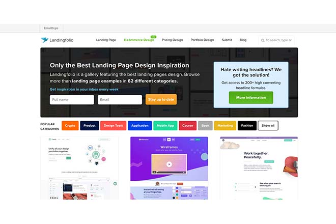Landingfolio - Inspiration Web Design